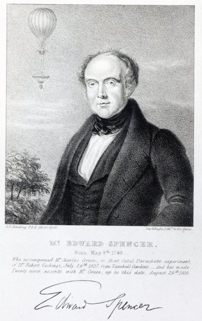 Mr. Edward Spencer, Lithographie von Day und Haghe, 1839 von George Perfect Harding
